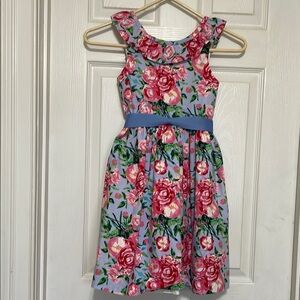 Floral Kids Dress with Blue and Pink Accents Bailey Boys Classics